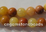 CYJ263 15.5 inches 10mm round mixed color yellow jade beads wholesale