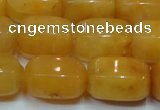 CYJ271 15.5 inches 10*14mm faceted tube yellow jade gemstone beads