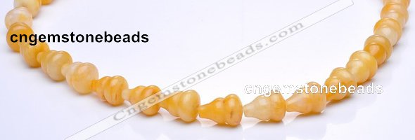 CYJ28 9*13mm calabash yellow jade gemstone beads Wholesale