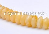 CYJ29 16 inch 4*8mm roundel yellow jade gemstone beads Wholesale