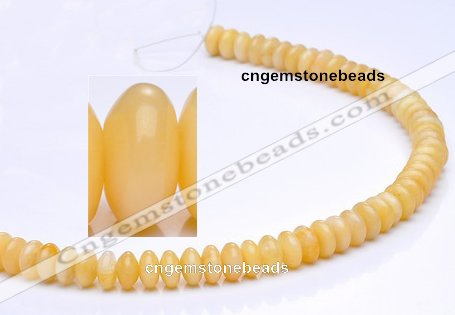 CYJ29 16 inch 4*8mm roundel yellow jade gemstone beads Wholesale