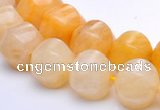 CYJ30 12*12mm pumpkin shape yellow jade gemstone beads Wholesale