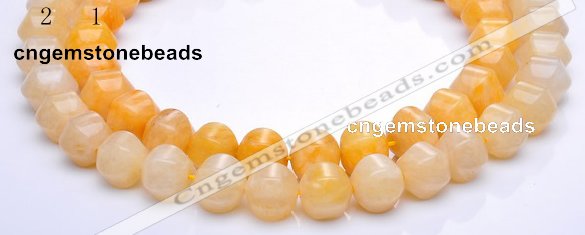 CYJ30 12*12mm pumpkin shape yellow jade gemstone beads Wholesale