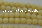 CYJ301 15.5 inches 6mm round yellow jade beads wholesale