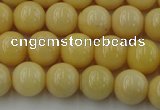 CYJ302 15.5 inches 8mm round yellow jade beads wholesale