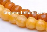 CYJ32 8*8mm bread shape yellow jade gemstone beads Wholesale