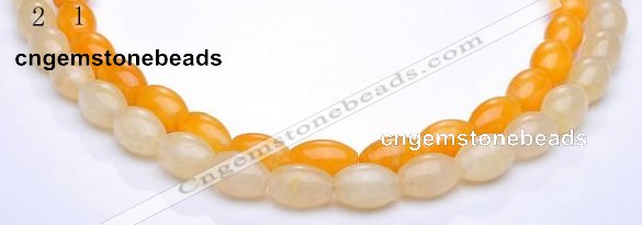 CYJ34 16 inch 10*14mm rice yellow jade gemstone beads Wholesale