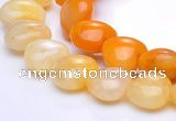 CYJ37 16 inch 12*12mm heart yellow jade gemstone beads Wholesale