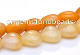 CYJ38 16 inch 14*14mm heart yellow jade gemstone beads Wholesale