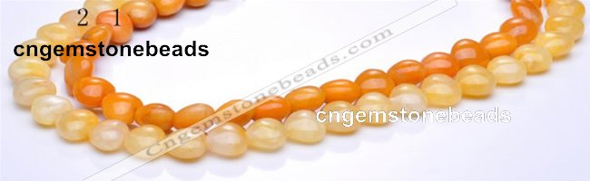 CYJ39 16 inch 20*20mm heart yellow jade gemstone beads Wholesale