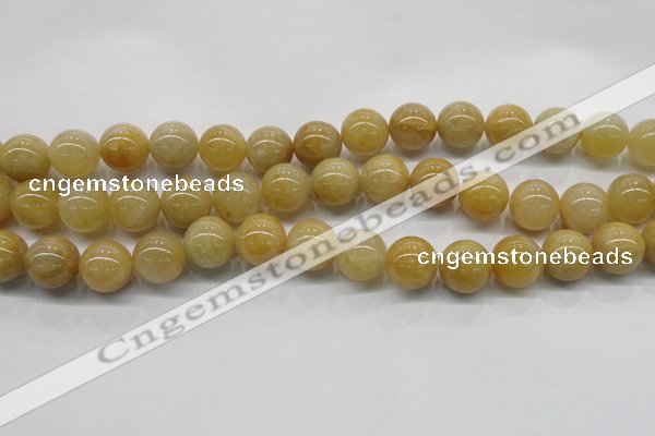 CYJ403 15.5 inches 10mm round yellow jade gemstone beads