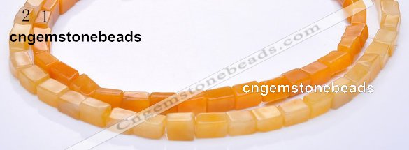 CYJ41 16 inch 5*7mm cuboid yellow jade gemstone beads Wholesale