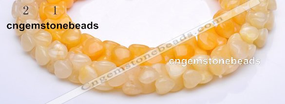 CYJ42 16 inch 9*12mm dumbbell-shaped yellow jade gemstone beads