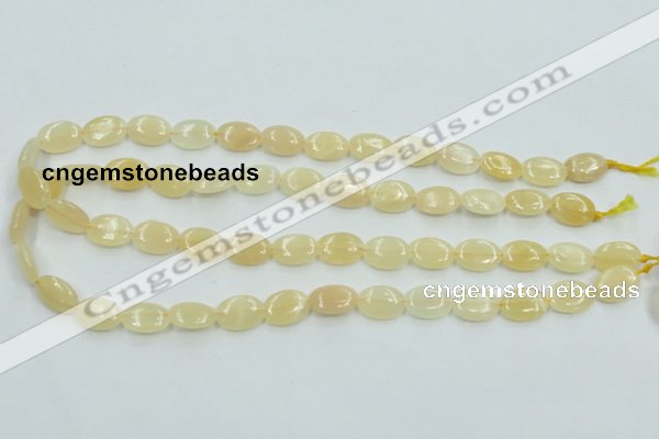 CYJ60 15.5 inches 10*14mm oval yellow jade gemstone beads wholesale