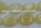 CYJ62 15.5 inches 15*20mm oval yellow jade gemstone beads wholesale