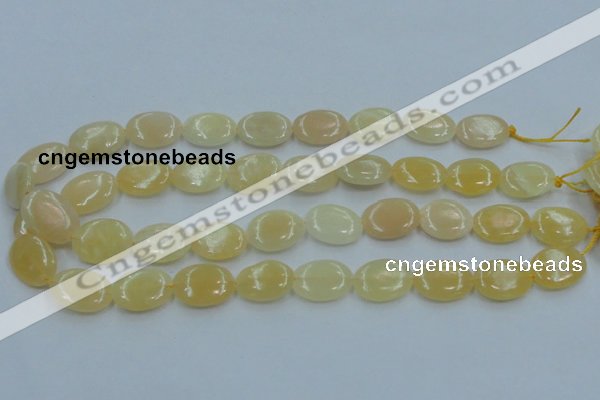 CYJ62 15.5 inches 15*20mm oval yellow jade gemstone beads wholesale