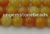 CYJ622 15.5 inches 8mm round yellow jade beads wholesale