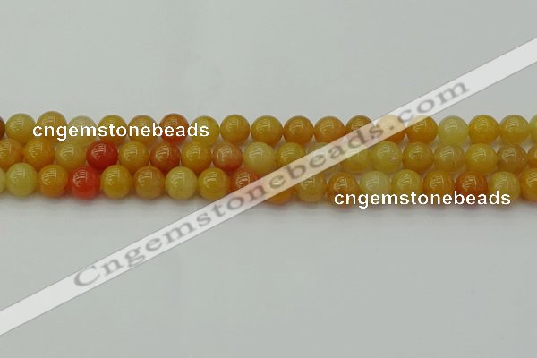 CYJ622 15.5 inches 8mm round yellow jade beads wholesale