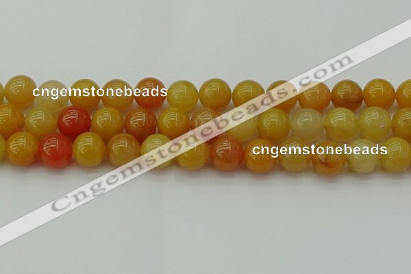 CYJ625 15.5 inches 14mm round yellow jade beads wholesale