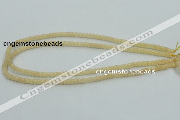 CYJ63 15.5 inches 6*7mm vase-shaped yellow jade gemstone beads wholesale