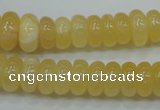 CYJ65 15.5 inches 6*12mm rondelle yellow jade beads wholesale