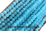 CYJ673 15 inches 4mm round dyed yellow jade beads wholesale