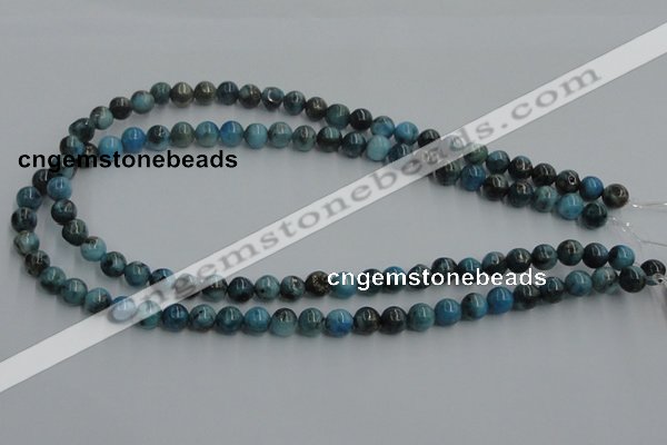 CYQ52 15.5 inches 8mm round dyed pyrite quartz beads wholesale