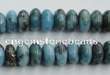 CYQ54 15.5 inches 6*12mm rondelle dyed pyrite quartz beads wholesale