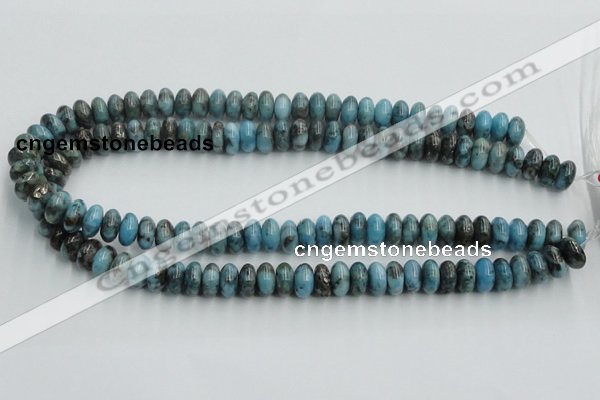 CYQ54 15.5 inches 6*12mm rondelle dyed pyrite quartz beads wholesale