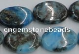 CYQ56 15.5 inches 18*25mm oval dyed pyrite quartz beads wholesale