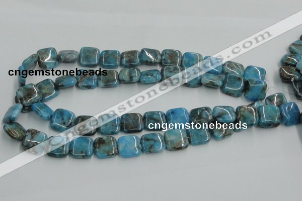 CYQ59 15.5 inches 16*16mm square dyed pyrite quartz beads wholesale