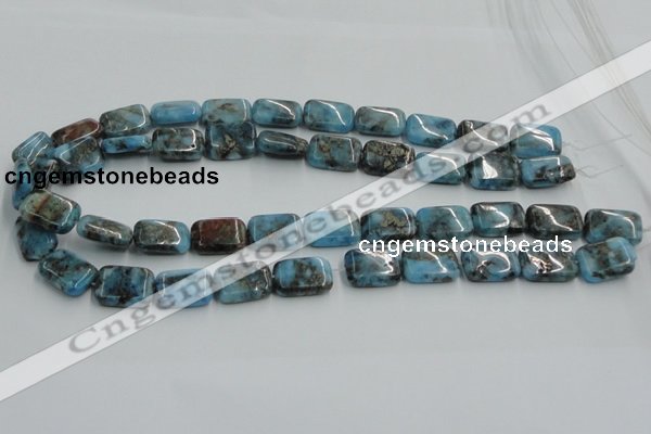 CYQ60 15.5 inches 13*18mm rectangle dyed pyrite quartz beads wholesale