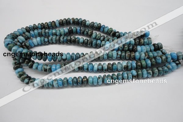 CYQ67 15.5 inches 5*10mm rondelle dyed pyrite quartz beads wholesale