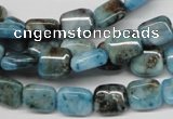 CYQ68 15.5 inches 8*10mm rectangle dyed pyrite quartz beads wholesale