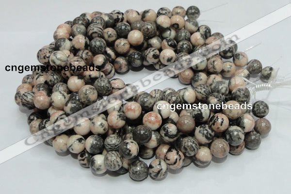 CZJ07 16 inches 14mm round zebra jasper gemstone beads Wholesale