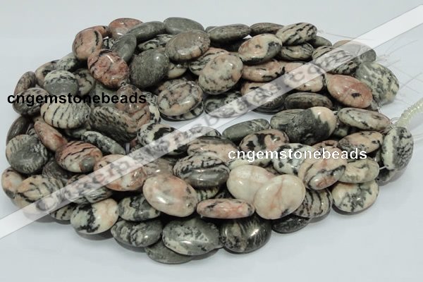 CZJ09 16 inches 18*25mm oval zebra jasper gemstone beads Wholesale