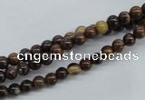 CZJ168 15.5 inches 4mm round iron zebra jasper beads wholesale