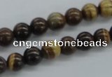 CZJ170 15.5 inches 8mm round iron zebra jasper beads wholesale