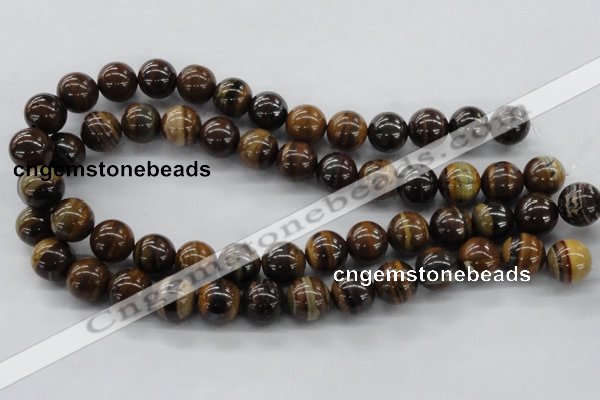 CZJ173 15.5 inches 14mm round iron zebra jasper beads wholesale