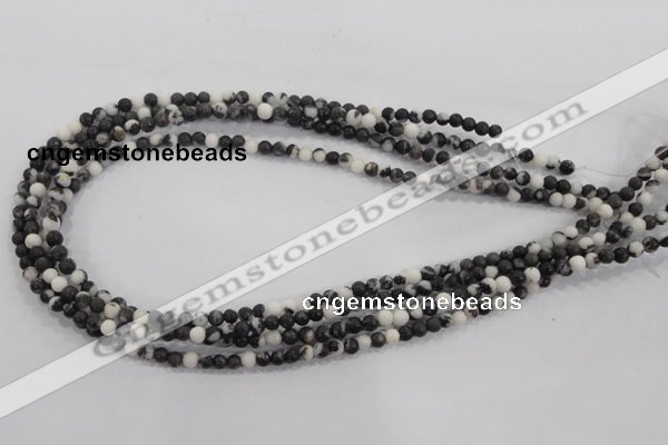 CZJ202 15.5 inches 6mm round black & white zebra jasper beads