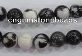 CZJ205 15.5 inches 12mm round black & white zebra jasper beads