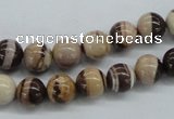 CZJ250 15.5 inches 8mm round zebra jasper beads wholesale