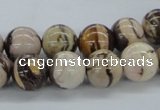 CZJ252 15.5 inches 12mm round zebra jasper beads wholesale