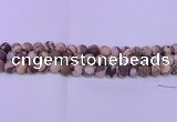 CZJ261 15.5 inches 6mm round matte zebra jasper beads