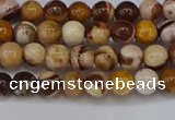 CZJ270 15.5 inches 4mm round zebra jasper beads wholesale