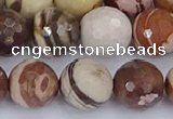 CZJ282 15.5 inches 12mm faceted round zebra jasper beads