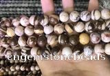 CZJ293 15.5 inches 10mm round brown zebra jasper beads wholesale