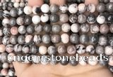 CZJ298 15.5 inches 8mm round pink zebra jasper beads wholesale