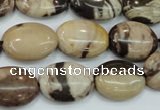 CZJ301 15.5 inches 13*18mm oval zebra jasper beads wholesale