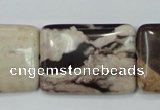 CZJ303 15.5 inches 22*30mm rectangle zebra jasper beads wholesale